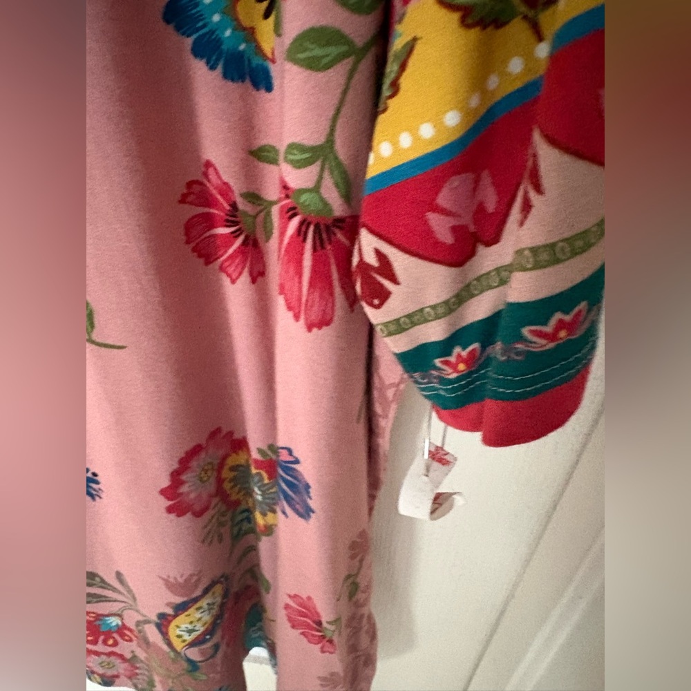 JOHNNY WAS “Janie” Paisley Floral boat neck long tee~ Size 2X - Picture 3 of 6